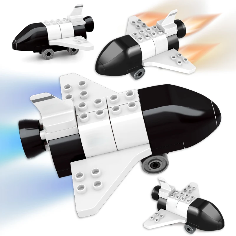 

City Technical Aerospace Space Station Airplane Model Building Blocks Cute Spaceship Rocket Launcher Bricks Toys for Children