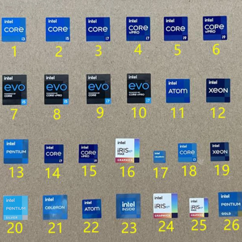 

5 шт., наклейки для процессора 10 i3 i5 i7 i9