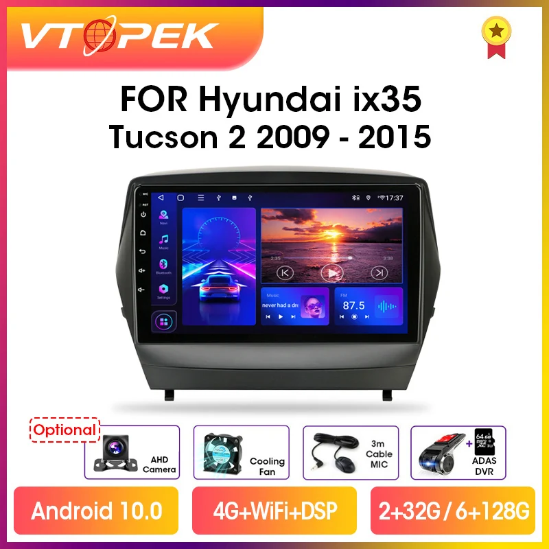 vtopek 9 4g dsp 2din android car radio multimedia video player navigation gps for hyundai tucson 2 lm ix35 2009 2015 head unit free global shipping
