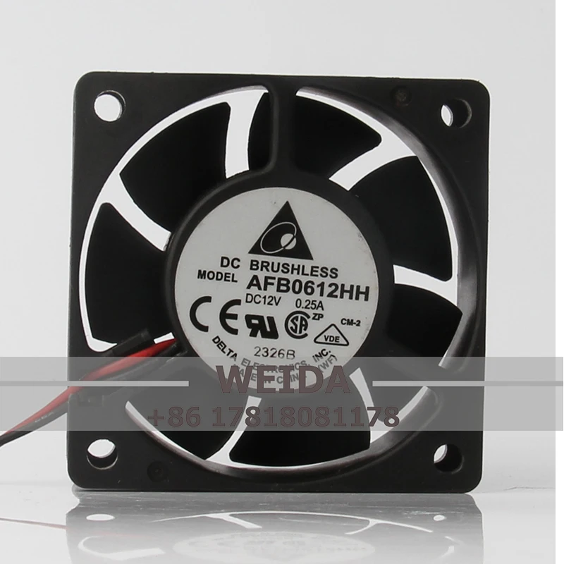 Tablt Aptop AFB0612HH чехол охлаждающий вентилятор, 3-проводной центробежный промышленный вытяжной вентилятор для Delta DC12V 0.25A EC AC 60x60x25 мм
