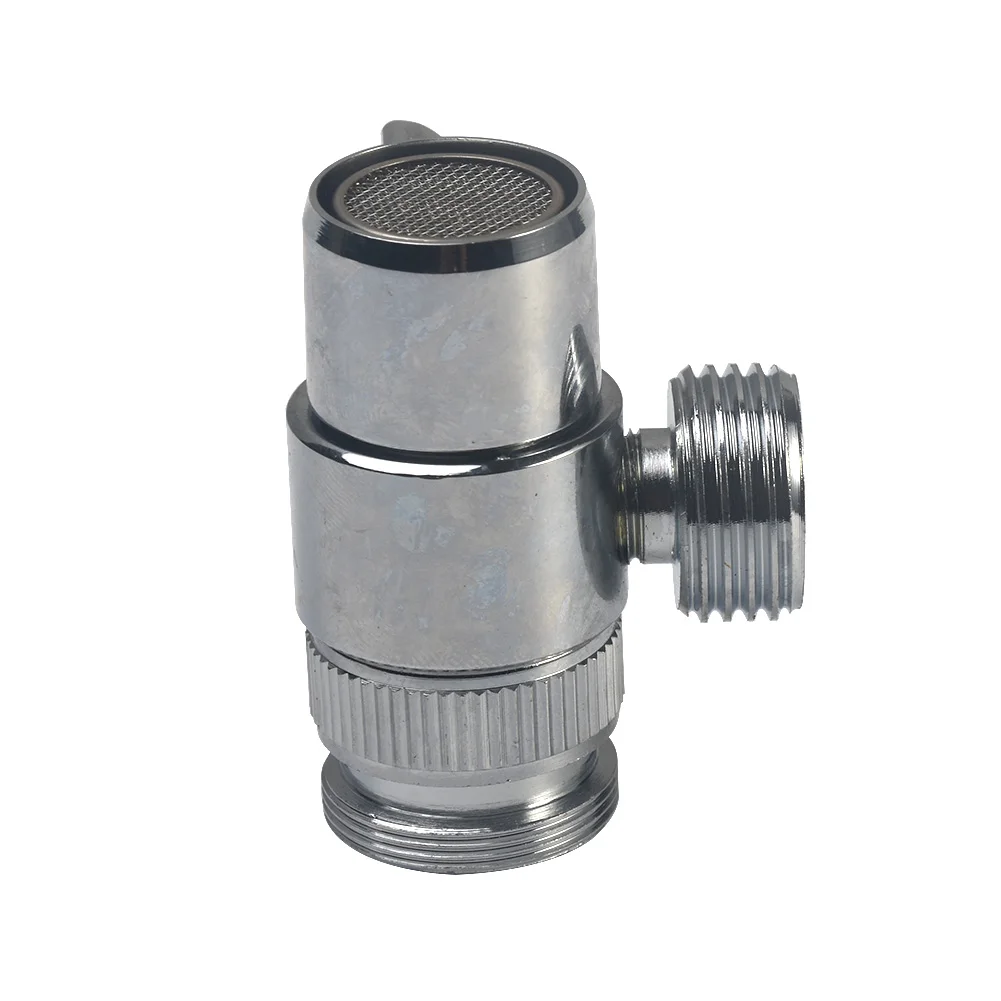 

Diverter Water Tap Silver Copper Faucet Splitter Durable Practical Bathroom Adapter Accessories Sink Valve Kitchen Home