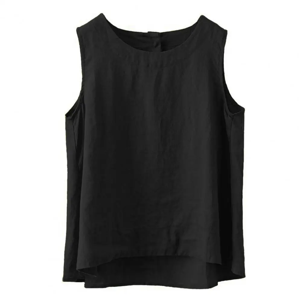 Женский жилет свободного кроя стильные женские топы без рукавов с круглым