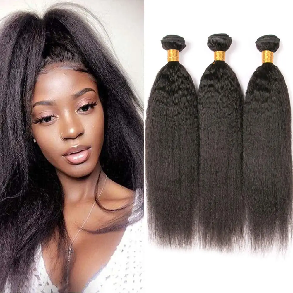 Dula A Hair Kinky Straight Remy Наращивание волос Бразильские волосы плетения с машинным
