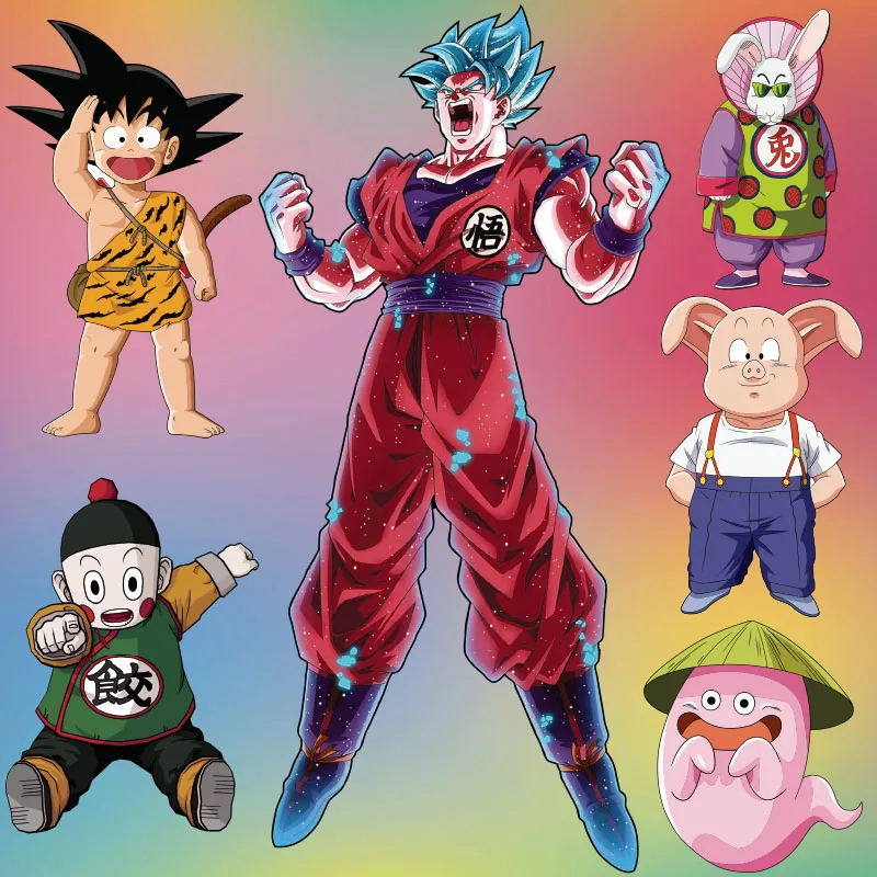 

Dragon Ball Car Sticker Dumpling Little Ghost Rabbit Spirit Oolong Goku Gohan Cartoon Anime Waterproof Car Sticker