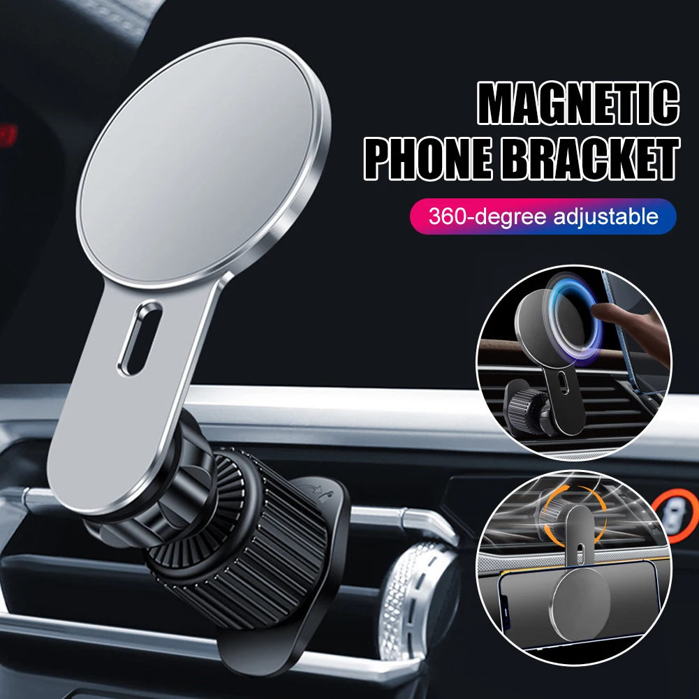 

Magnetic Phone Holder 360 Degree Adjustable A/C Air Outlet Phone Mount Navigation Bracket for iPhone 12/13/14 Samsung and More