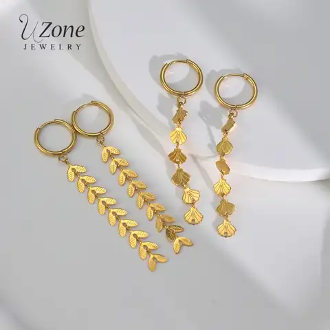 Novelty, 1 pair of romantic hanging earrings Uzone, stainless steel cloves for women and girls, fashionable random jewelry