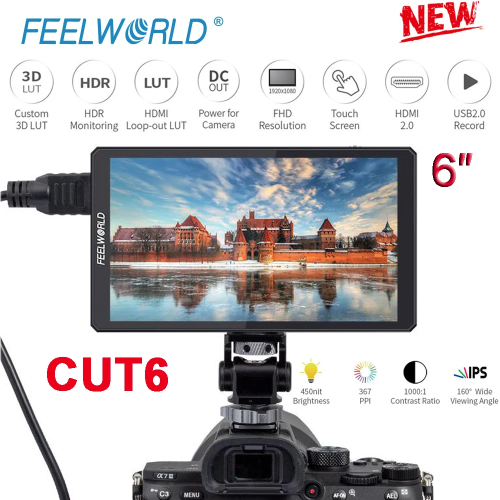 Monitor Support Ips 4k Hdmi 1920x1080 3d Lut Portable Monito