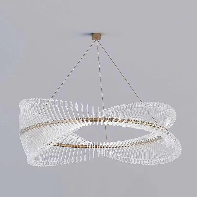 

Modern light luxury irregular crystal living room chandelier American creative bed dining lamp villa hall lamps