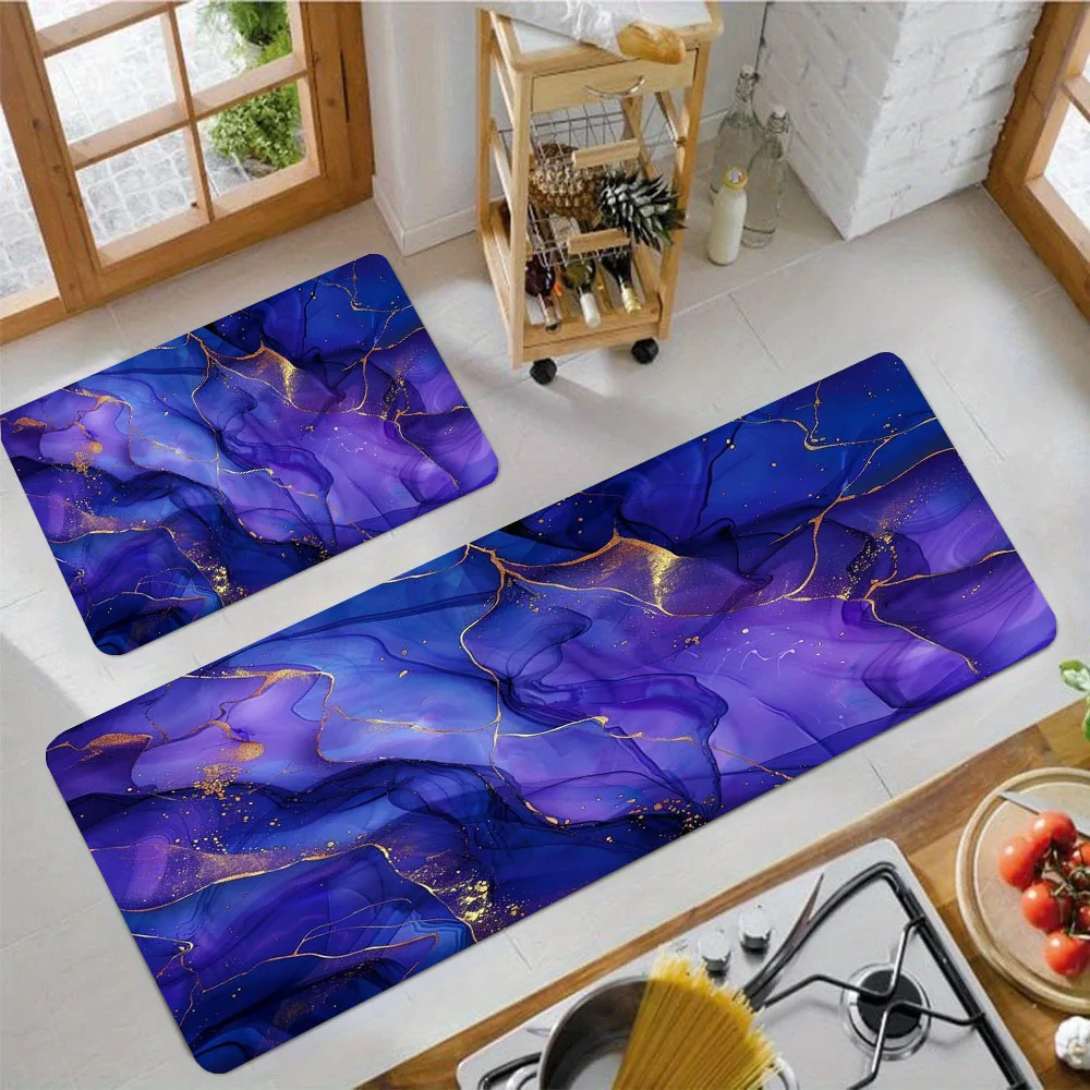 Темно-фиолетовый мраморный узор нескользящий коврик для ванной комнаты подходит