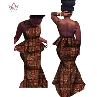 summer african clothes for women traditional ankara fashion two piece bazin riche skirt suit female backless sexy outfits wy502