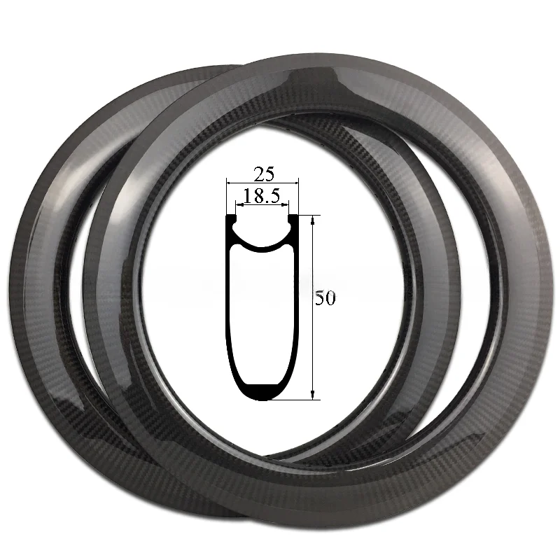 20 inch Bike Rim Folding Bike Rim 50mm * 25mm Carbon Rim 406 v Disc Brake Clip 20 24 28 32 36 holes
