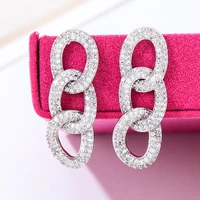 soramoore fashion street style bowknots earrings for women wedding party cubic zircon dubai bridal earring boucle doreille 2022