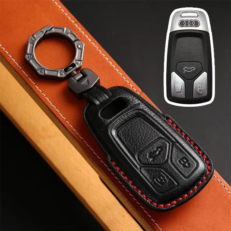 Car Remote Key Case Cover Shell For Audi A4 B9 A5 A6 8S 8W Q5 Q7 4M S4 S5 S7 TT TTS TFSI RS Protector Fob Keyless