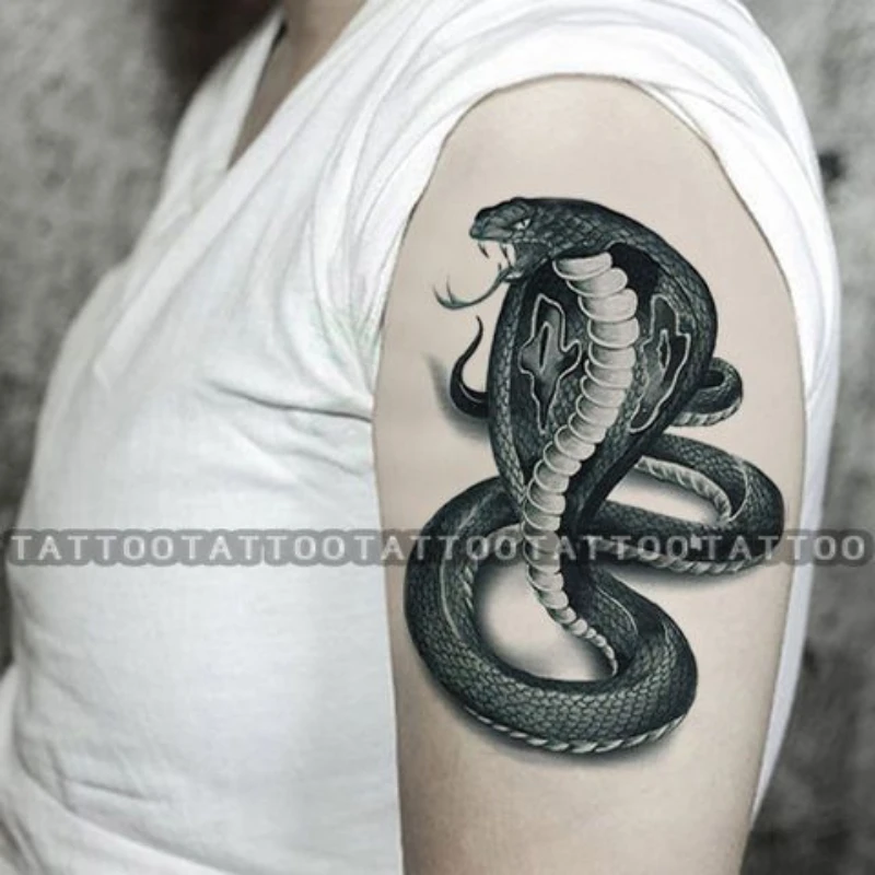

Татуировки Goth змея, водостойкие Временные татуировки для женщин и мужчин, Временные татуировки, наклейки, стойкие татуировки на руку, искусство татуировок, временные татуировки