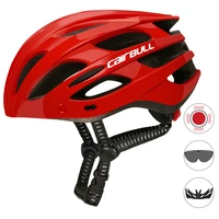 cairbull led light cycling helmet with removable visor goggles road mtb mountain bike helmets for men women breathable helmet