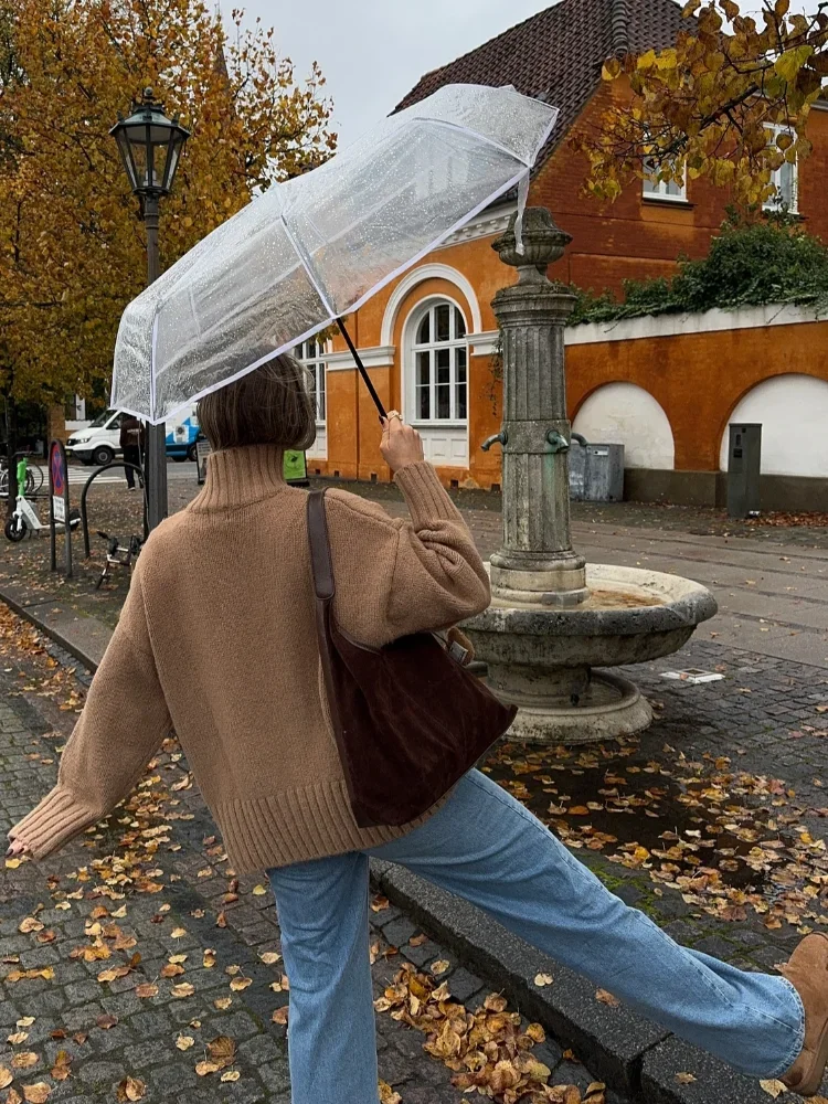 Классический джемпер Kahaki большого размера с высоким воротником для женщин