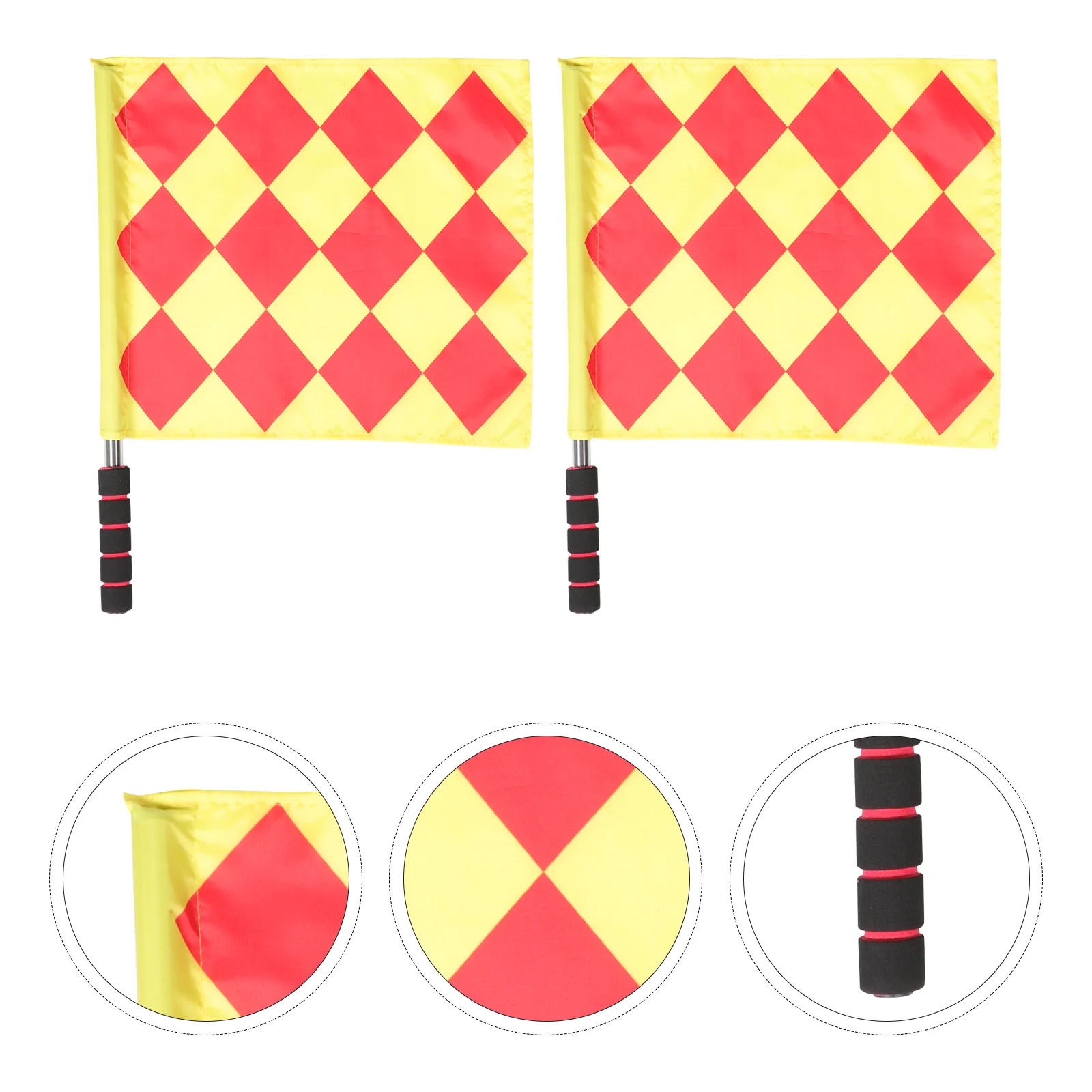 

Football Referee Flag Racing Conducting Waving For Traffic Flags Signal
