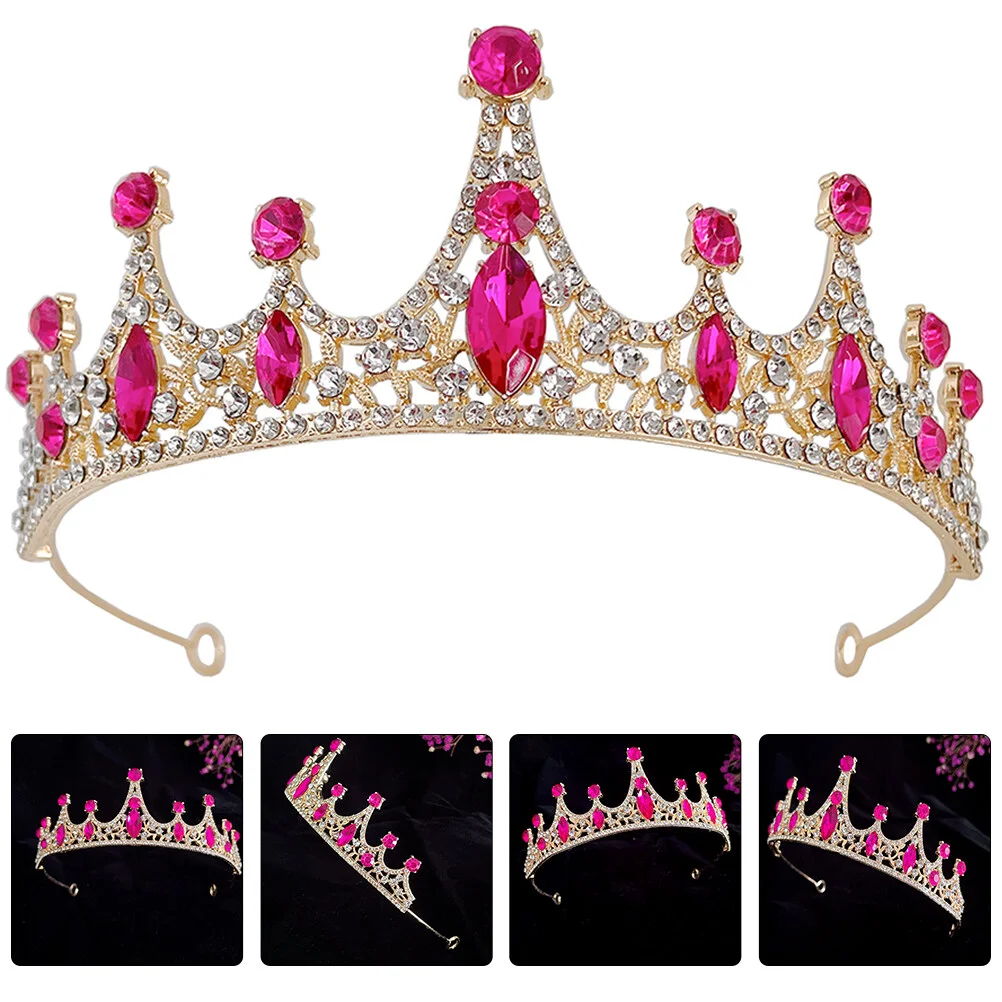 

Accessories Dress Princess-crown Headband Girls Mosaic Rhinestone Shiny Crowns Headbands Inlaid Miss Tiara
