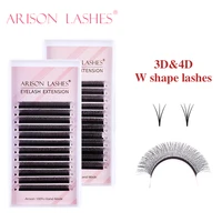 w shape eyelash extensions 34d premade volume fan lashes w style lashes comfortable faux mink volume natural eyelash