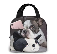 picnicbag french bulldog portable insulated lunch bag