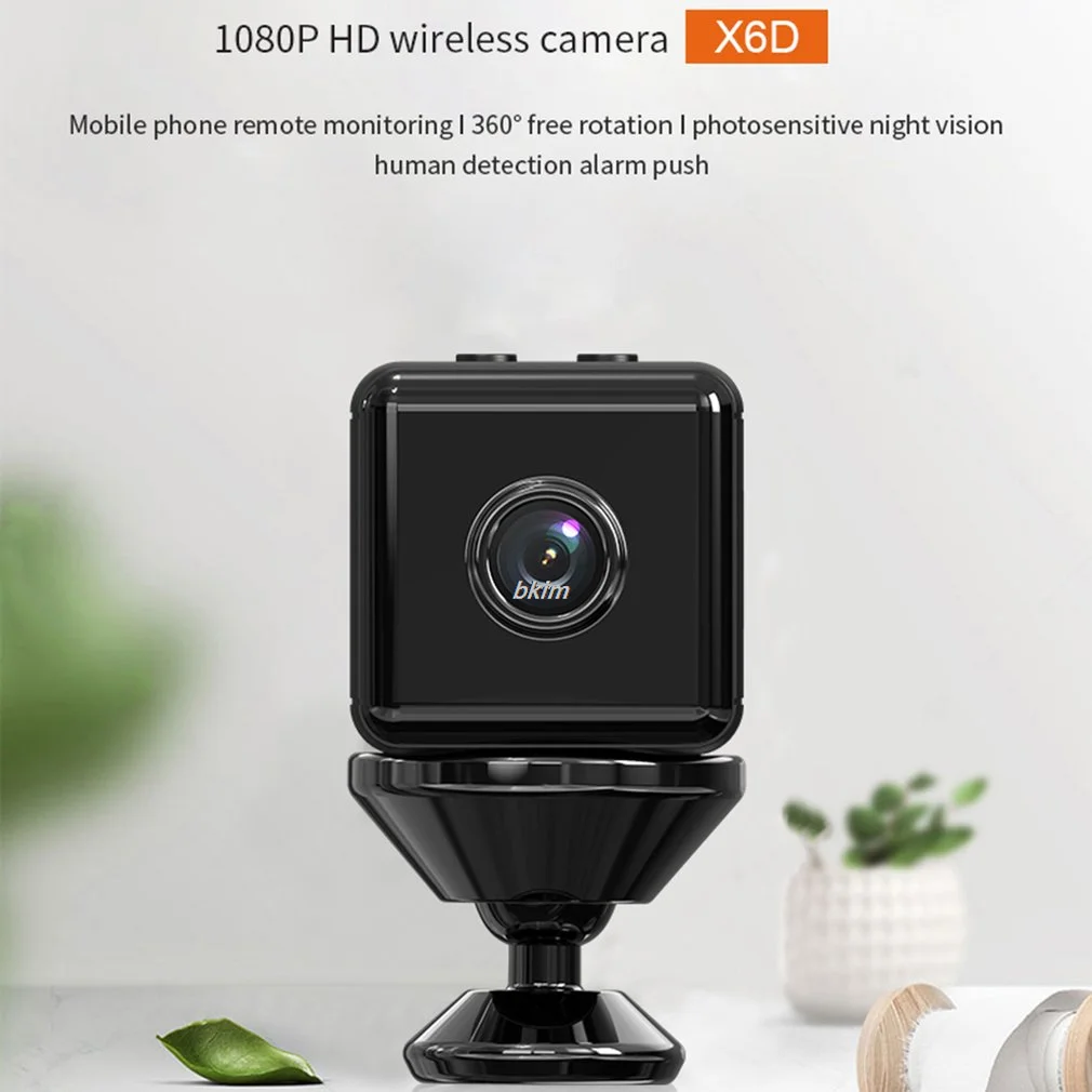 Camera X6D Motions Camera Wireless Wifi High Definition 1080p Infrared Night Viewing Camera Children's Small Square Camera
