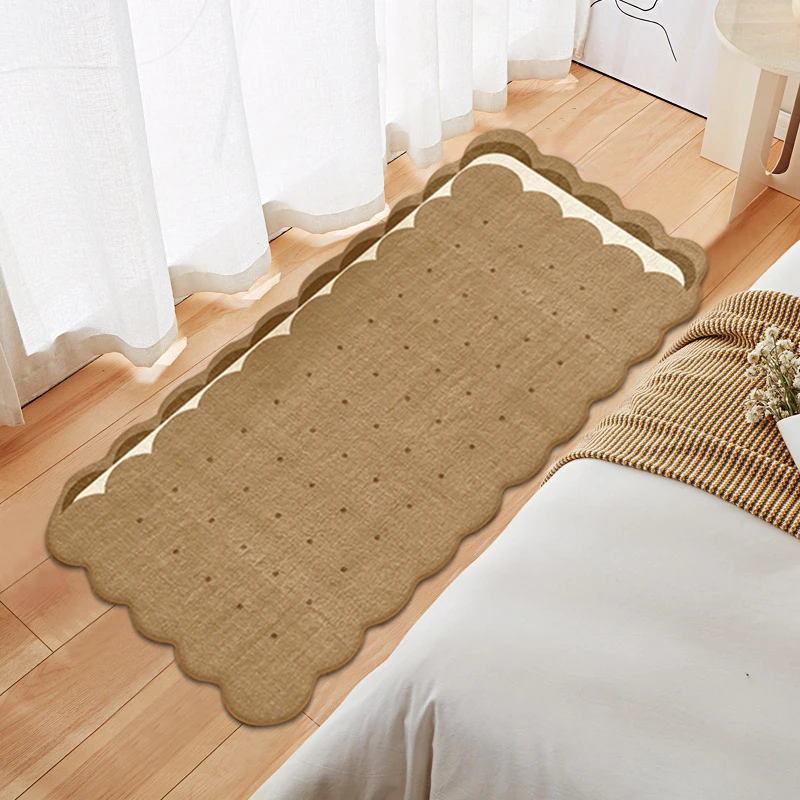 

Воздушное печенье, ковер для спальни, длинные коврики для гостиной, милый мягкий коврик для прикроватной зоны, нескользящий детский игровой коврик, домашний декор, Tapis 트