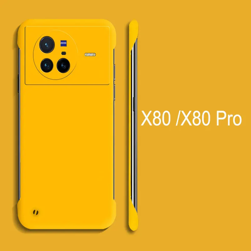 

Phone Case For X80 Pro Frameless Matte Phone Back Cover for vivo X80Pro X80 Anti-drop Ultra thin Light Protective PC Phone Case