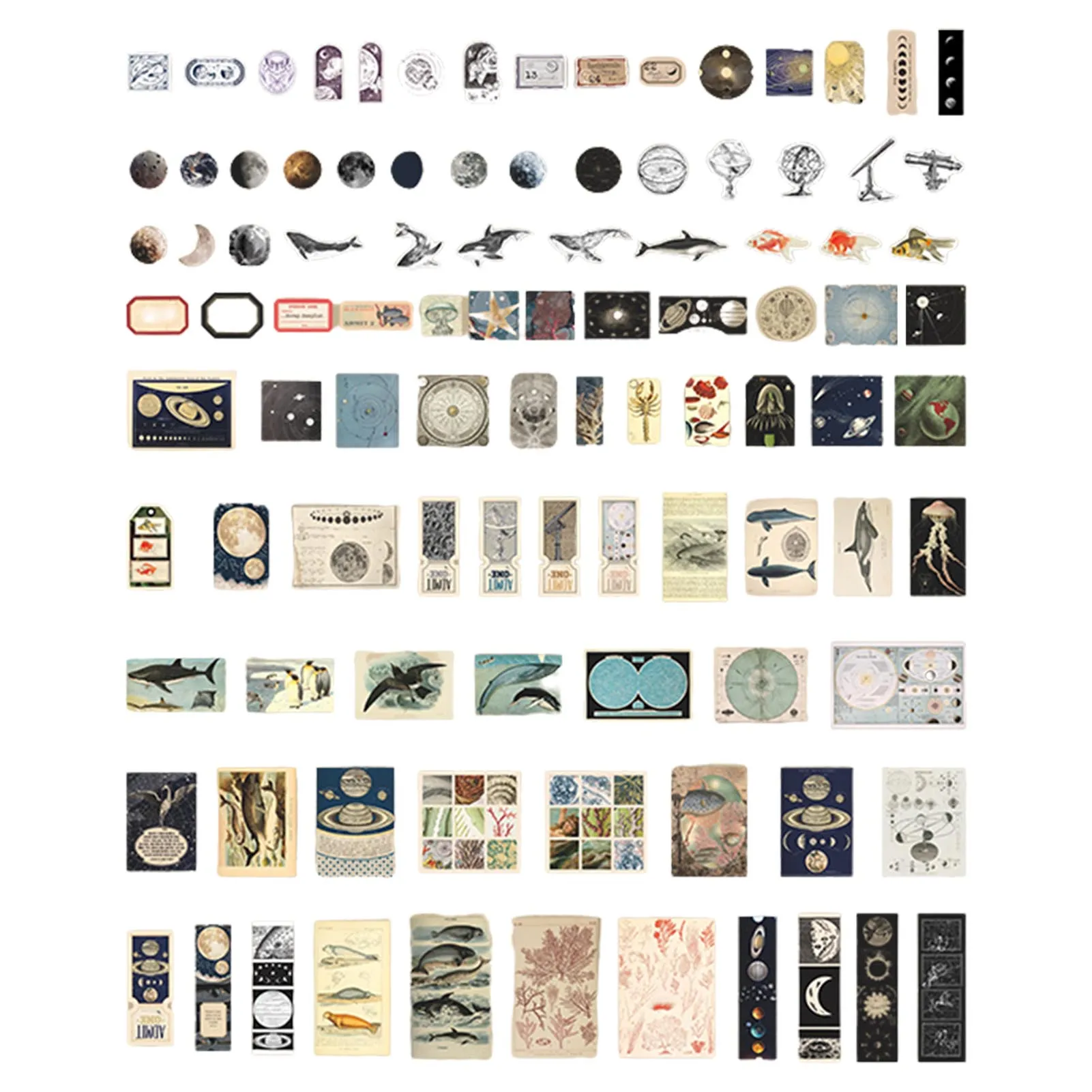 

200 Pcs/set Vintage Scrapbooking Diy Stickers Pack Decorative Retro Natural Collection Diary Journal Paper Sticker For Art