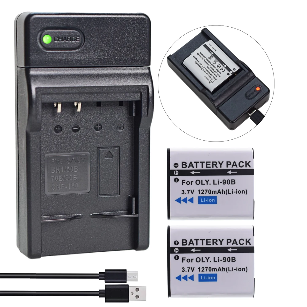 2 шт. LI-92B LI-90B DB-110 аккумулятор + тонкое зарядное устройство для Olympus SP-100EE TG-1/2/3/4/5 XZ-2