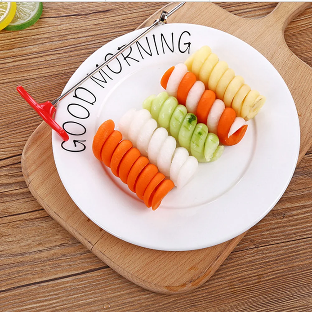 

Spiral Vegetable Carving Fruits Coiler Spiralizer Slicer Stainless Salad Cucumber Vegetables Manualshredder Twiststeel