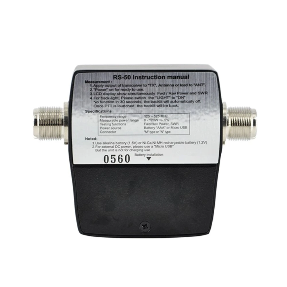 RS-50 цифровой счетчик SWR/Ватт NISSEI 125-525 МГц UHF/VHF M Тип коннектор для TYT Kenwood Baofeng