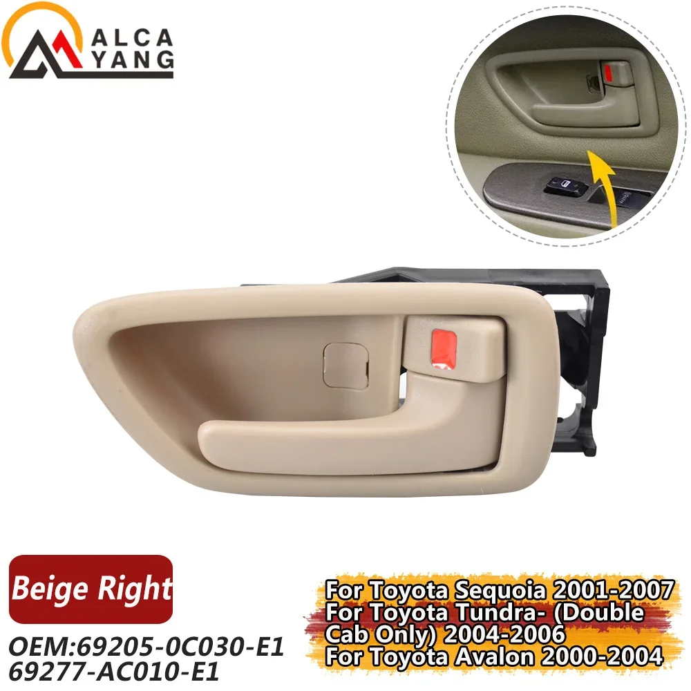 

Стайлинг автомобиля, внутренняя дверная ручка для Toyota 2001-2007 Sequoia 2004-2006 Tundra 2000-2004 Avalon, передний, задний, левый, правый Комплект