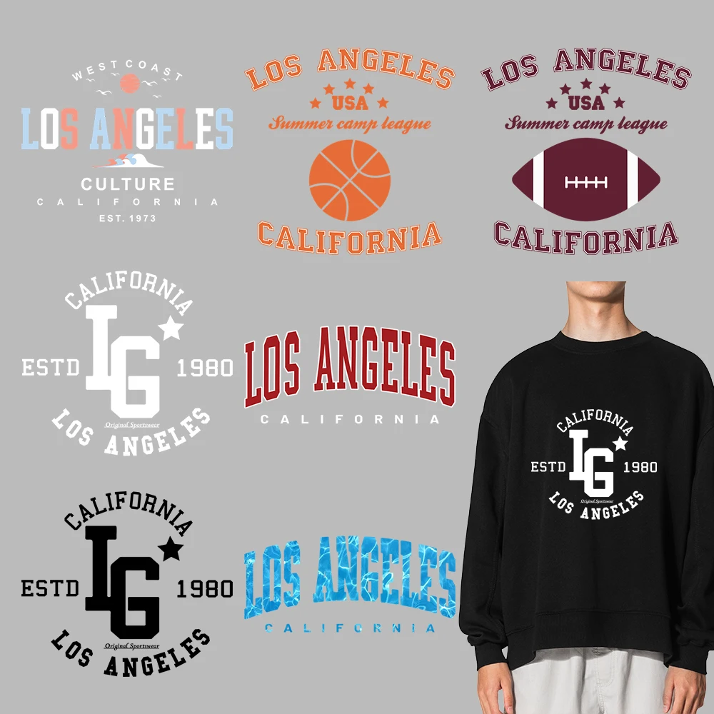 Железная переносная наклейка с текстом Ig Los Angeles самоклеящаяся без запаха для