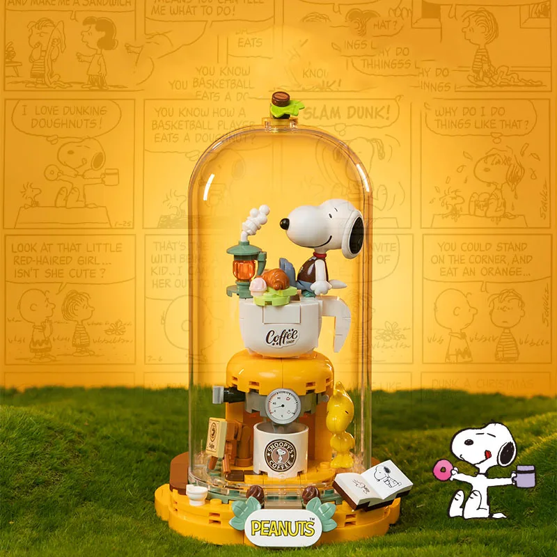 Аниме Kawaii мультфильм Snoo сцена моделирование серии головоломки игрушки собранные