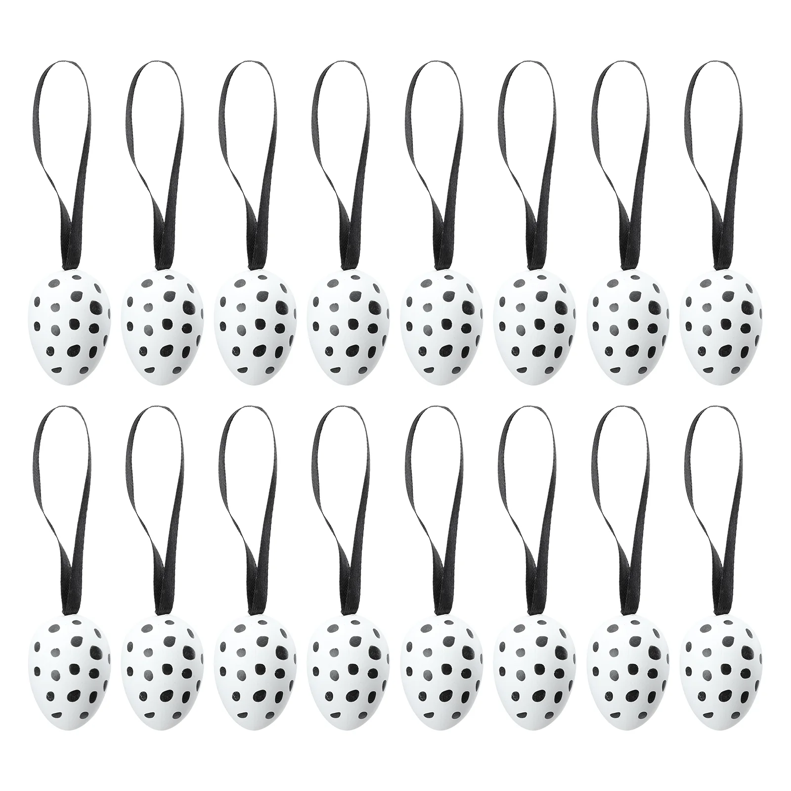 

50pcs Easter Fake Egg Plastic Egg Hanging Pendant Easter Decorative Ornament