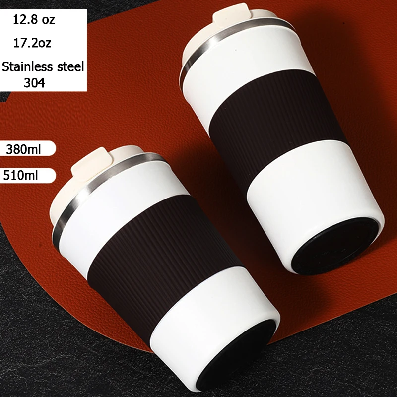 

Дорожная кофейная чашка, контейнер из нержавеющей стали с вкладышем 304, термос для кофе, вакуумная двухслойная кружка с винтовой крышкой, мн...