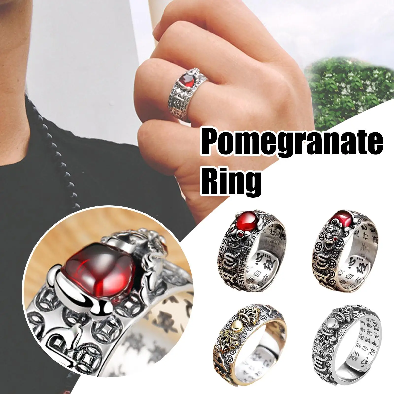 Кольцо фэн-шуй для мужчин и женщин винтажный аксессуар с защитой удачи богатства