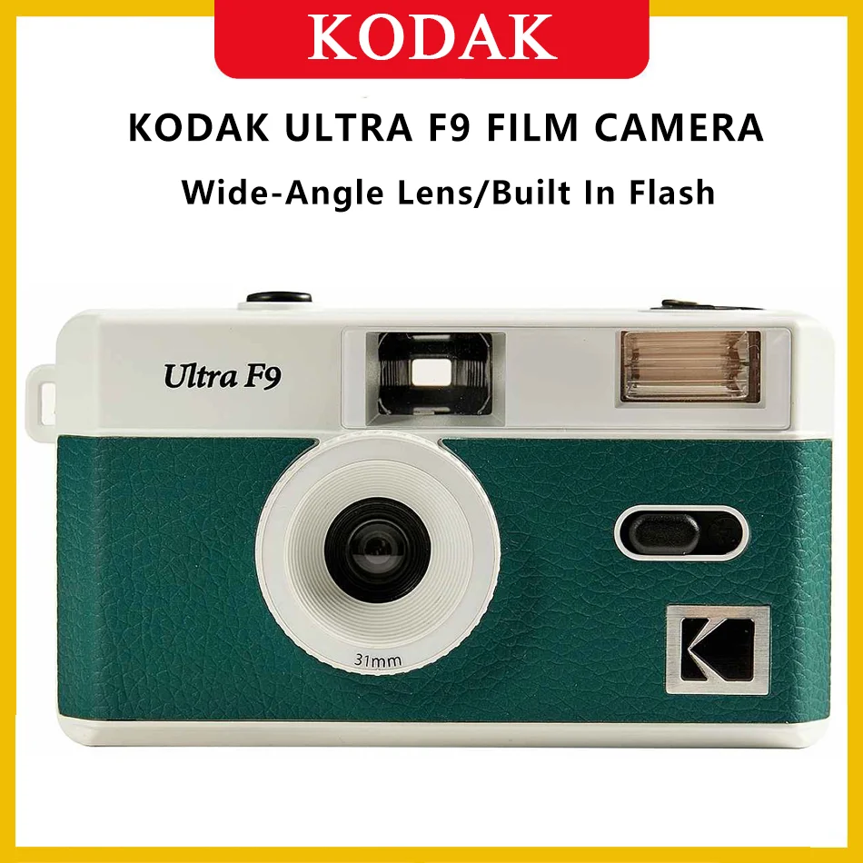 Фото Классическая пленочная камера Kodak Ultra F9/F9S, 35 мм, без фокуса, многоразовая встроенная вспышка, несколько цветов, портативная дополнительная пленка №2