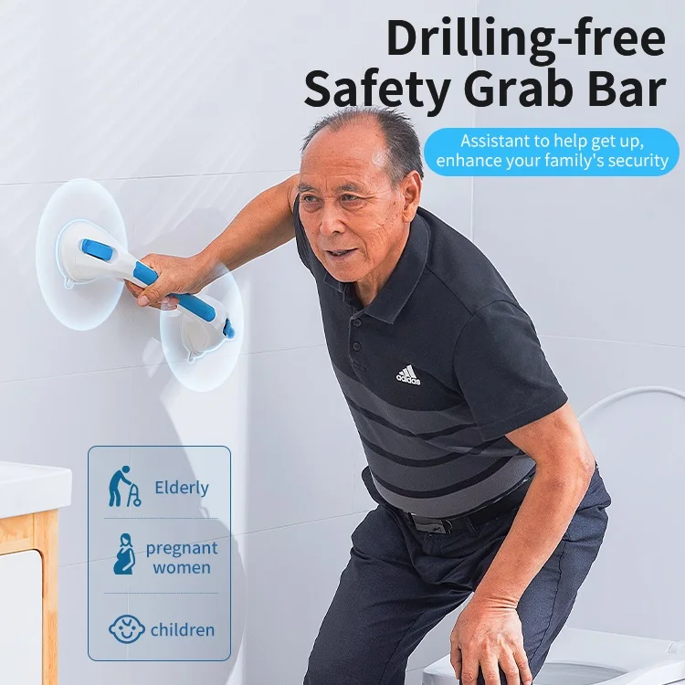 

Настенная пластиковая Нескользящая ручка на присоске для душа, ванной