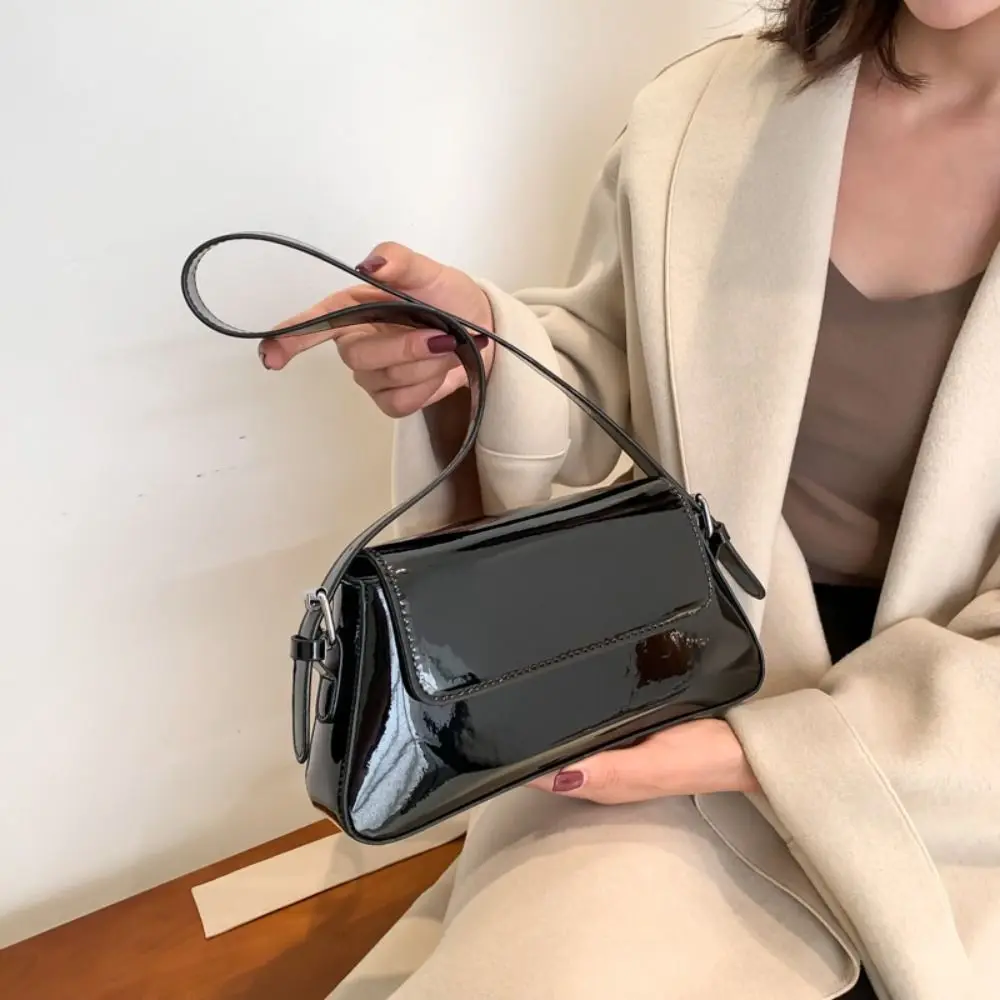 Модная Мини-сумка На Плечо Y2K Стиль Металлический Блеск Искусственная Кожа С