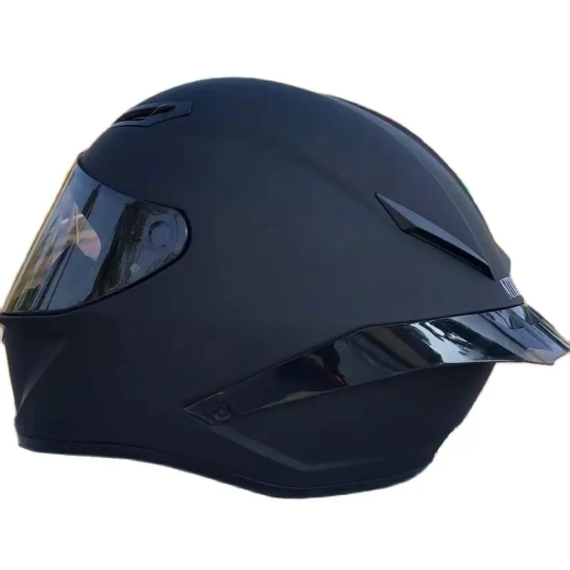 

Motorcycle Helmet Open Face Helmet Big Spoiler Helmet Men And Women Summer Scooter Motorbike Black Hat