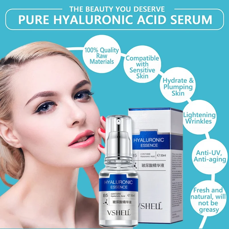 

VitaminB5 Hyaluronic Acid Serum for Face,Facial Moisturizer Shrink pores Wrinkles Repair Brightening Firming Hydrating SkinCare