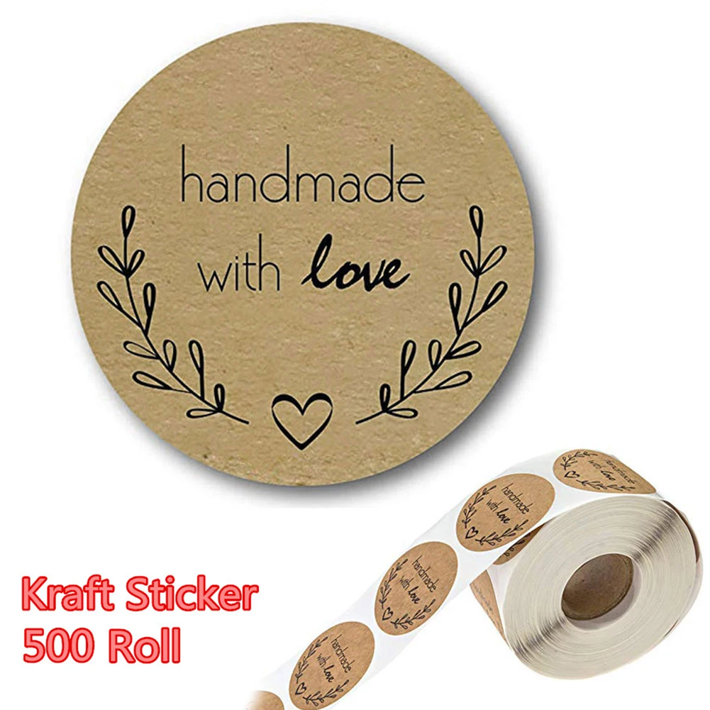 

1 рулон, 500 шт., наклейки ручной работы в виде оливковой ветки