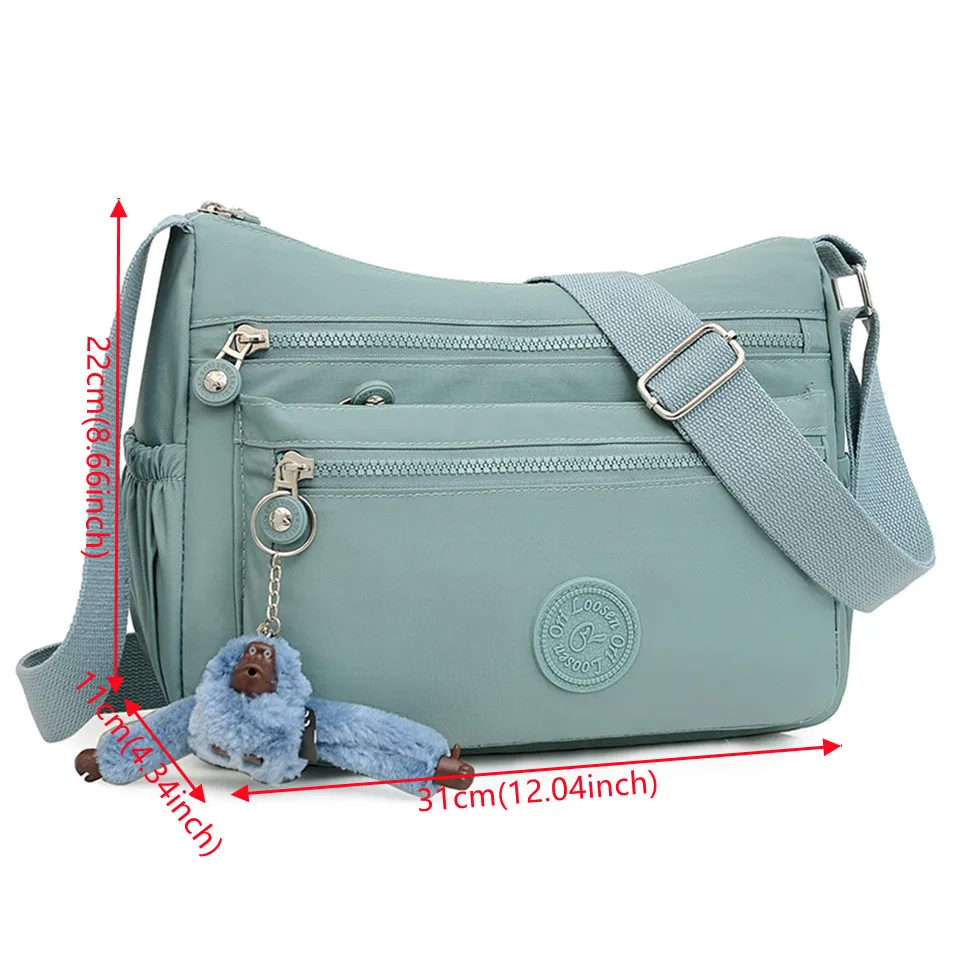 Women Shoulder Bags Handbag Female Fashion Causal Tote Shopping Bags Waterproof Nylon Tote Crossbody Bag