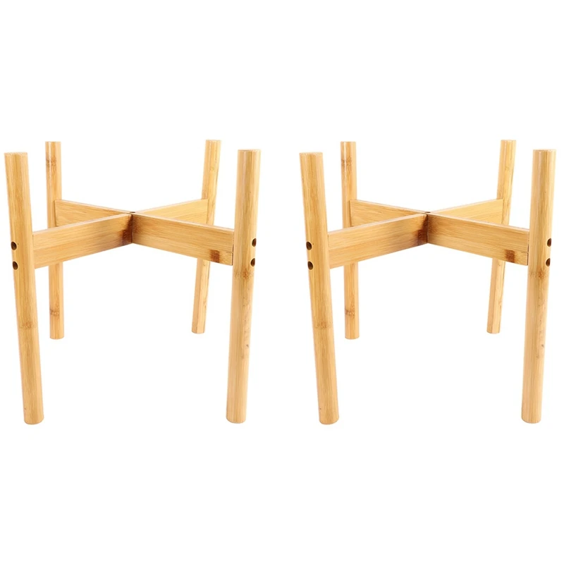 

2X Wooden Flower Stand Window Balcony Desktop Mini Flower Pot Holder Pot Display Stand 33X33cm