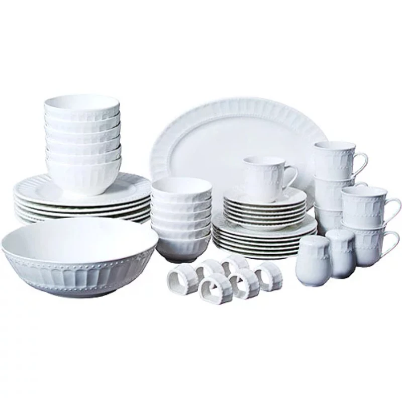 

Home Regalia 46-Piece Dinnerware and Serve ware Set, Service for 6