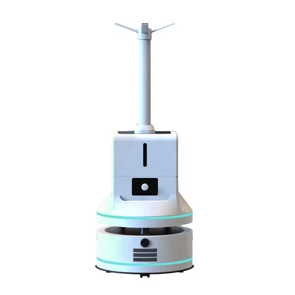 

2021 Uv Sterilizer Robot With Wireless Charging Medical Uvc Light UVC/UVD Ozone Strong Atomizing Spray Disinfection
