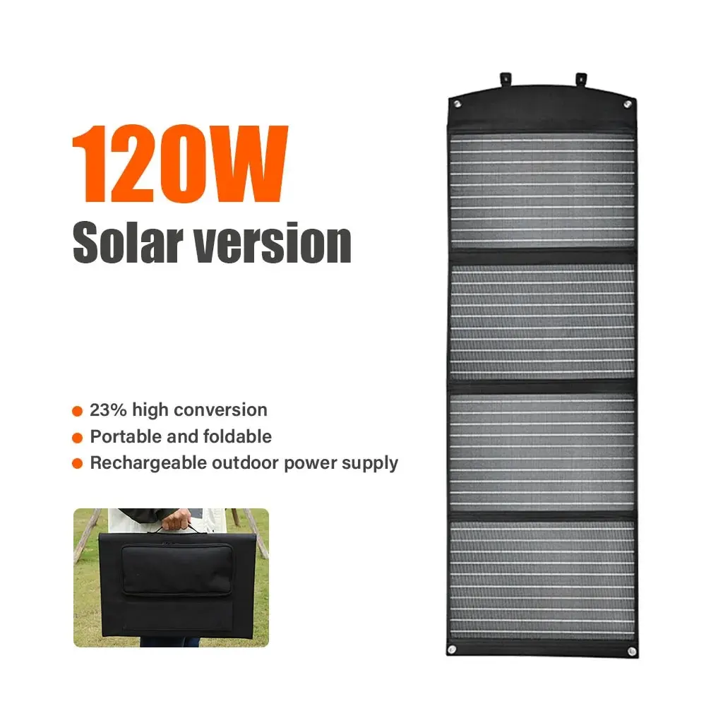 

PD 45W EFTE Solar Panel 120W Portable Power Bank QC 3.0 5V USB solar battery generator For mobile phone laptop camping