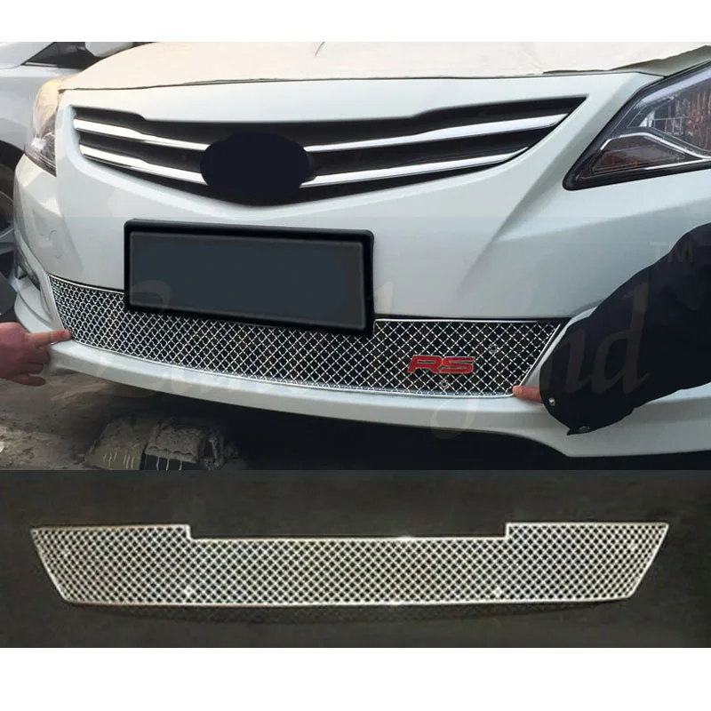 Для Hyundai Verna 2014-2016 гоночная решетка накладка на переднюю нижнюю часть