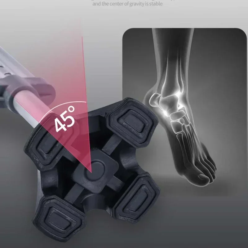 Регулируемые костяшки для подмышек с четырьмя ногами нескользящая мобильность